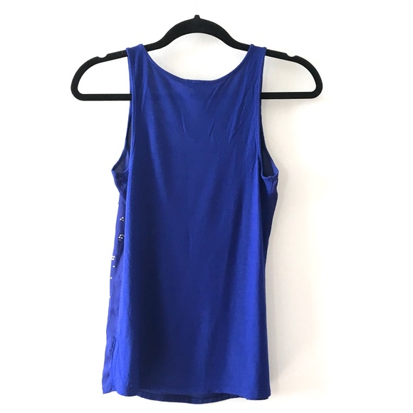 4/$10 Express Beaded Tank Top Cobalt Blue Size XS, Excellent Condition, - Picture 2 of 3